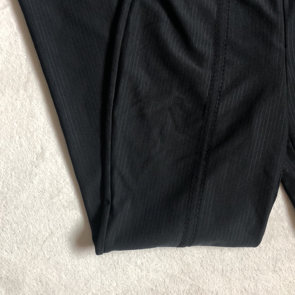 Express Black Lace Detail Business Casual Straight Leg Slacks Pants - Picture 5 of 7